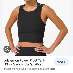 Lululemon black Power Pivot Tank